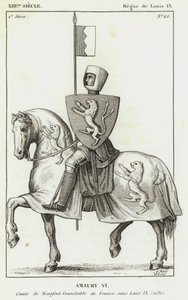 Século XIII, Reinado de Luís IX, Amaury VI, Conde de Montfort Connetable de França sob Louis IX de French School