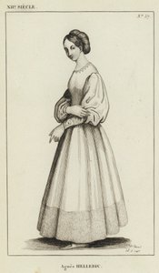 XII Siecle, Agnes Hellebic (gravura) de French School