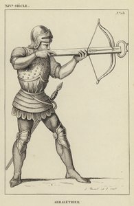 XIV Siecle, Arbaletrier (gravura) de French School