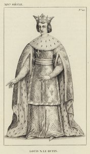 Século XIV, Louis X le Hutin (gravura) de French School