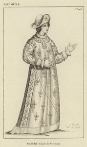 Século XIV, Robert, Conde de Clermont (gravura) de French School