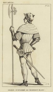 Século XIV, Soldado, Conhecido como Capuchinho Branco (gravura) de French School