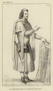 Século XIV, Um Senhor da Corte do Rei João (gravura) de French School