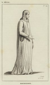 X Siecle, Bourgeois (gravura) de French School