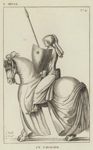 Século X, Um Cavaleiro (gravura) de French School