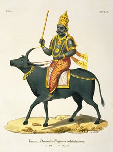 Yama, Deus do Mundo Invisível, gravado por C. de Motte (1785-1836) de French School