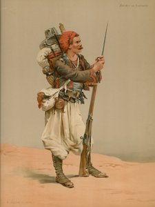 Zouave em Sentinel de French School