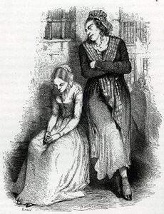 "os prisioneiros da prisão Saint Lazare, em Paris. de French School