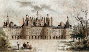 vista do Chateau de Chambord (Loir et cher). de French School