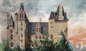 vista do castelo de Montigny-le-Ganelon (Montigny le ganelon) (Eure et loir). de French School