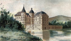 vista do castelo de Vizille en Isere. de French School
