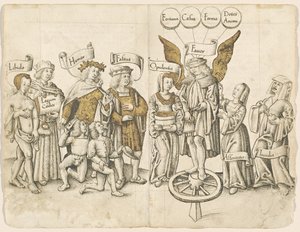 Um Diálogo sobre o Favor Humano (reto) [fol. 15 verso / 16 frente] de French early 16th Century