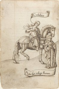 Credulidade Preparando-se para Amamentar a Mãe da Esperança [fol. 18 verso] de French early 16th Century