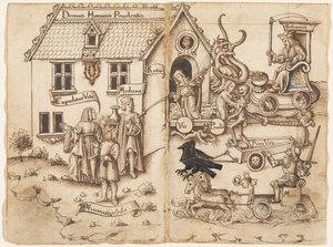 "Não volte atrás quando chegar ao fim" [fol. 26 verso / 27 frente] de French early 16th Century