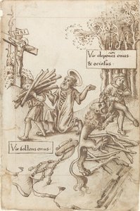 "Ajude aquele que assume seu fardo, não aquele que o põe no chão" [fol. 31 reto] de French early 16th Century