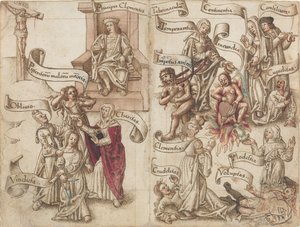 "Obliterar o rastro do pote nas cinzas" [fol. 32 verso / 33 frente] de French early 16th Century