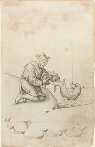"Você está amarrando um golfinho pela cauda" [fol. 17 reto] de French early 16th Century