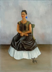 O cão Itzcuintli comigo (autorretrato) de Frida Kahlo