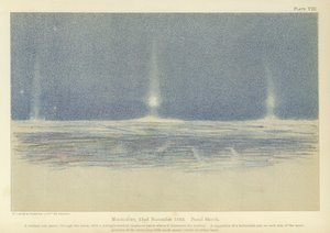 Moonlight, 22 de Novembro de 1893, sketch pastel (cor litho) de Fridtjof Nansen