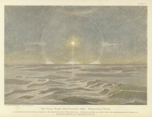 A noite polar, 24 de Novembro de 1893, esboço aquarelado (cor litho)