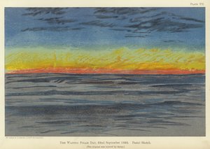 O dia polar em declínio, 22 de Setembro de 1893, esboço em pastel (cor litho)