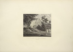 Rocha de Inti-Guaicu, desenhada por Koch, gravada por Dutterhoffer, ilustração de 