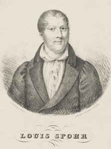 Retrato de Louis Spohr 1784-1859, c. 1830-1840. de Friedrich August Fricke