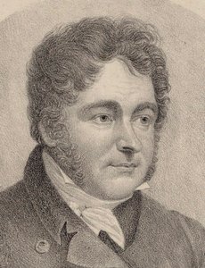 Retrato do compositor Johann Bernhard Logier 1777-1846. de Friedrich August Fricke