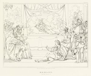Hamlet, Acto III, Cena 2 (gravura) de Friedrich August Moritz Retzsch