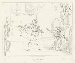 Hamlet, Acto III, Cena 4 (gravura)