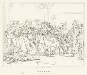 Hamlet, Acto V, Cena 2 (gravura) de Friedrich August Moritz Retzsch