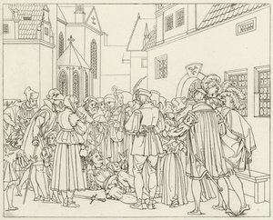 Ilustração para o Fausto de Goethe de Friedrich August Moritz Retzsch