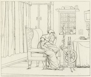 Ilustração para o Fausto de Goethe de Friedrich August Moritz Retzsch