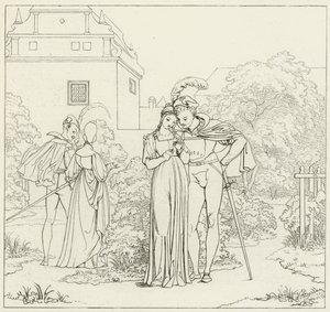 Ilustração para o Fausto de Goethe de Friedrich August Moritz Retzsch
