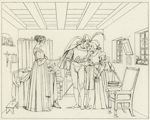 Ilustração para o Fausto de Goethe de Friedrich August Moritz Retzsch