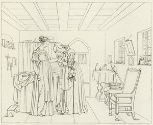 Ilustração para o Fausto de Goethe de Friedrich August Moritz Retzsch