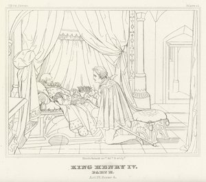 Rei Henrique IV, Parte II, Acto IV, Cena 4 (gravura) de Friedrich August Moritz Retzsch