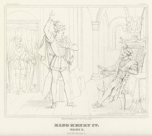 Rei Henrique IV, Parte I, Acto III, Cena 3 (gravura) de Friedrich August Moritz Retzsch