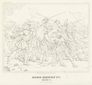 Rei Henrique IV, Parte I, Acto V, Cena 4 (gravura) de Friedrich August Moritz Retzsch
