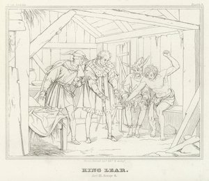Rei Lear, Acto III, Cena 6 (gravura) de Friedrich August Moritz Retzsch