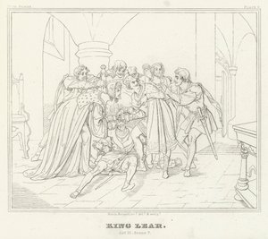 Rei Lear, Acto III, Cena 7 (gravura) de Friedrich August Moritz Retzsch
