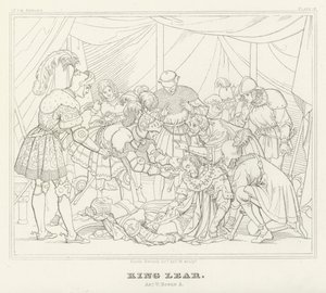 Rei Lear, Acto V, Cena 3 (gravura) de Friedrich August Moritz Retzsch