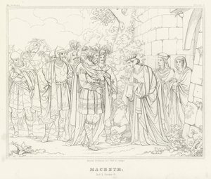 Macbeth, Acto I, Cena 6 (gravura) de Friedrich August Moritz Retzsch