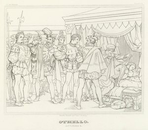 Othello, Acto V, Cena 2 (gravação) de Friedrich August Moritz Retzsch