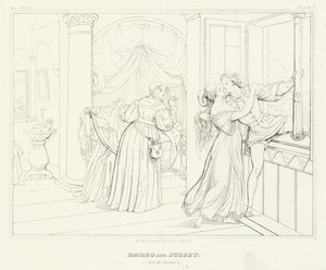 Romeu e Julieta, Acto III, Cena 5 (gravura) de Friedrich August Moritz Retzsch