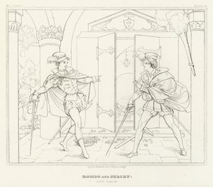 Romeu e Julieta, Acto V, Cena 3 (gravura) de Friedrich August Moritz Retzsch