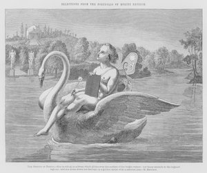 Seleções do Portfolio de Moritz Retzsch, O Gênio da Poesia (gravura) de Friedrich August Moritz Retzsch
