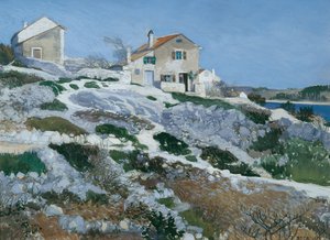 Casas de pescadores em Lussin de Friedrich Beck