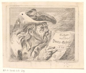Busto de um velho agricultor com um panfleto de Friedrich Christian Gottlieb Geyser (possibly)