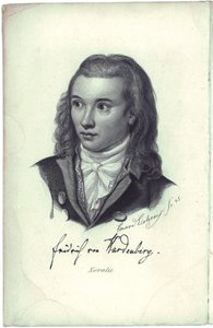 Retrato do poeta Novalis 1772-1801, 1845 de Friedrich Eduard Eichens